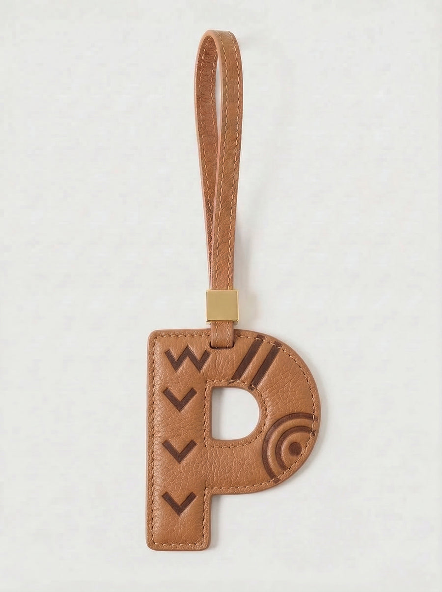 Letter P Leather Charm