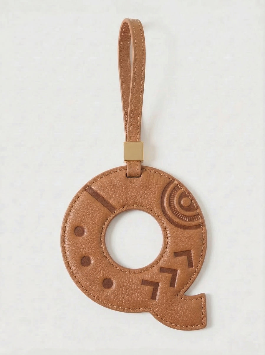 Letter Q Leather Charm