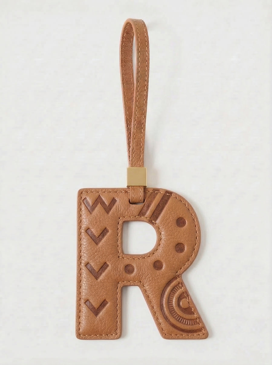 Letter R Leather Charm
