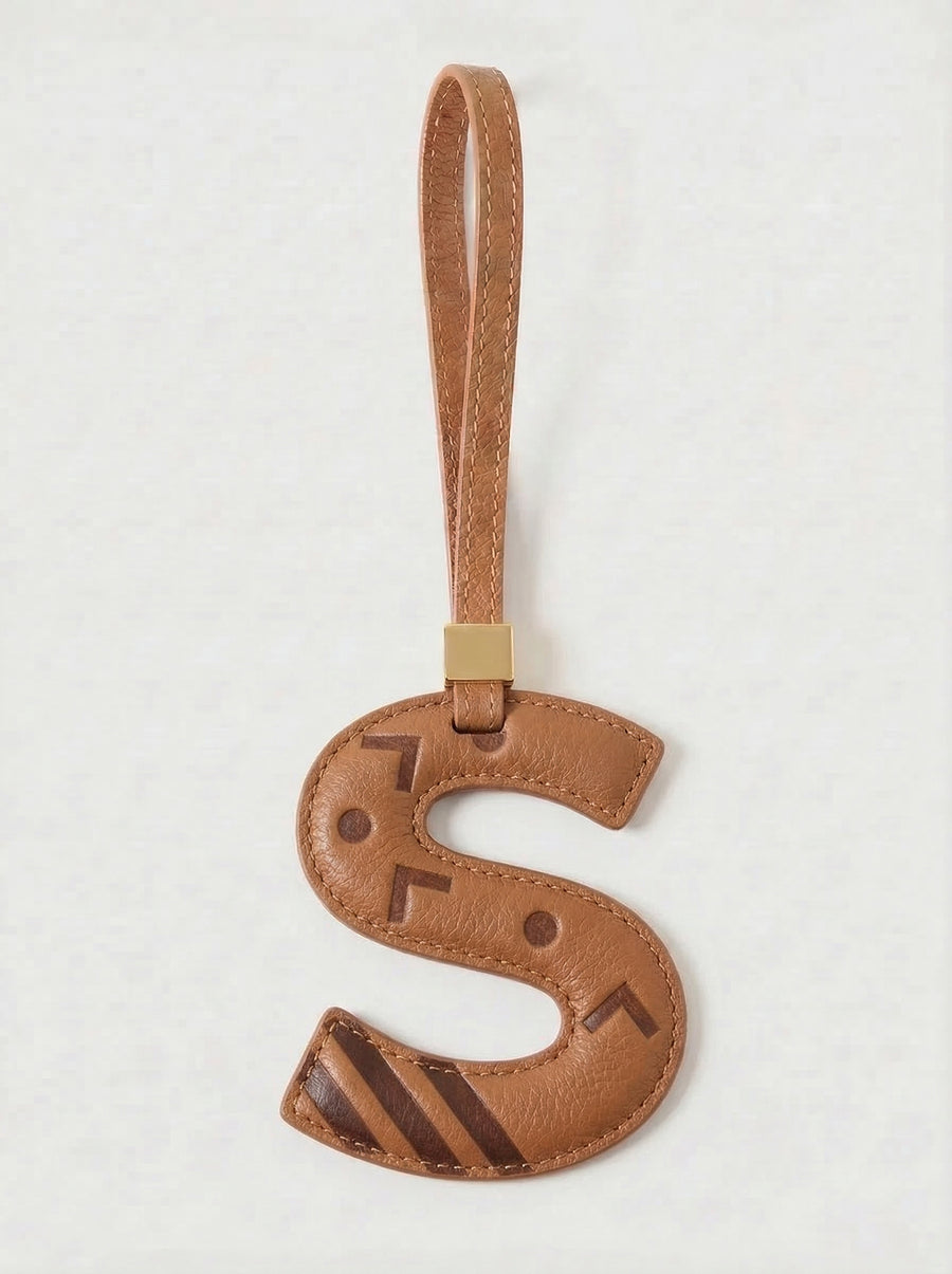 Letter S Leather Charm
