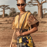 "Sanaa" Cornbread Small Leather Handbag