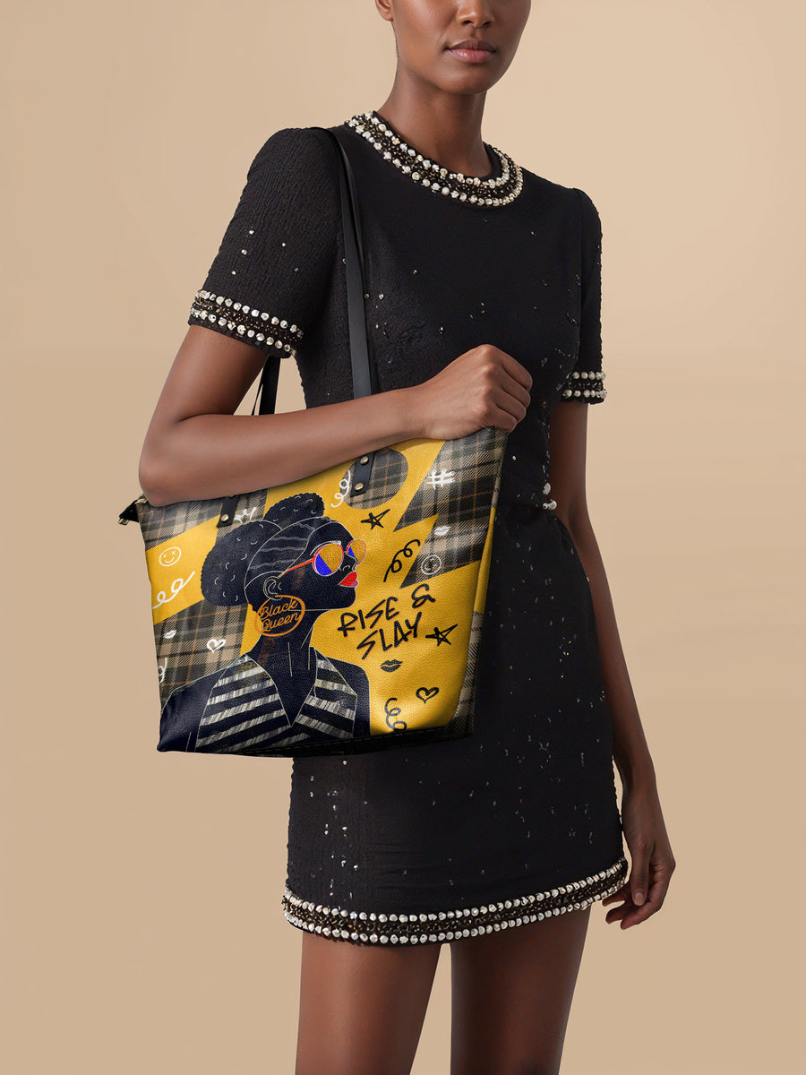 "Sanaa" Cornbread Leather Tote Bag