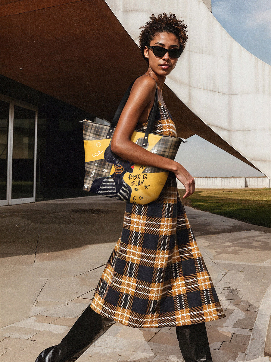 "Sanaa" Cornbread Leather Tote Bag