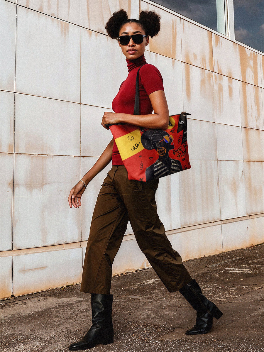 "Sanaa" Paprika Leather Tote Bag - DD DEAL