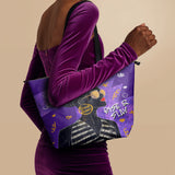 "Sanaa" Purple Crayon Leather Tote Bag Deal