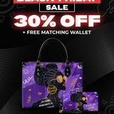 "Sanaa" Purple Crayon Leather Handbag Deal