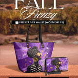 "Sanaa" Purple Crayon Leather Tote Bag Deal