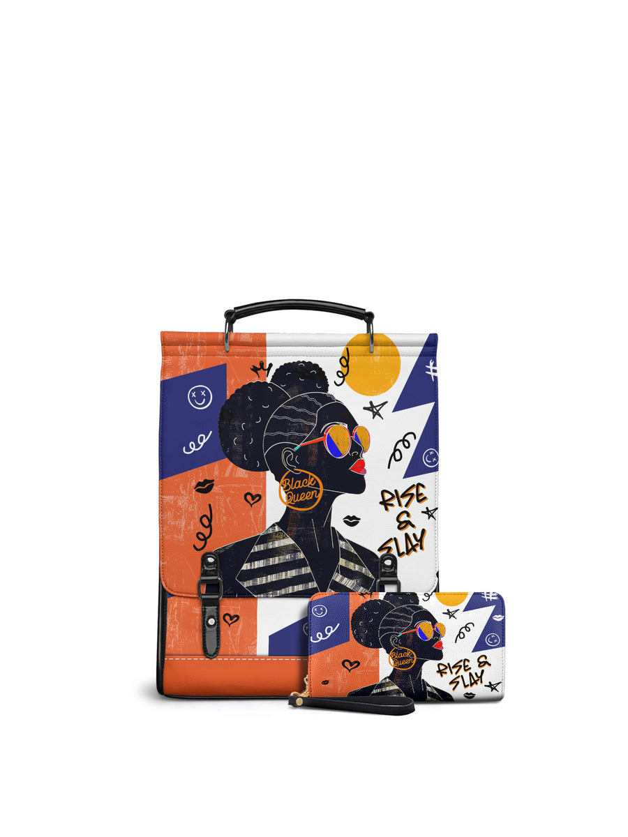 "Sanaa" Salt Pop Leather Backpack Matching Set - DD DEAL