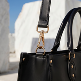 "Serwa" Black Leather Handbag