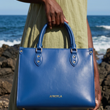 "Serwa" Cobalt Blue Leather Handbag