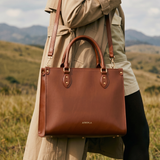 "Serwa" Brown Leather Handbag