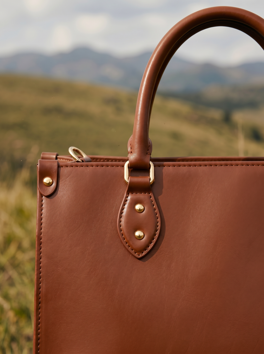 "Serwa" Brown Leather Handbag