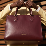"Serwa" Oxblood Red Leather Handbag