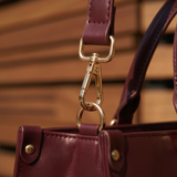 "Serwa" Oxblood Red Leather Handbag
