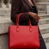 "Serwa" Red Leather Handbag