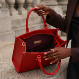 "Serwa" Red Leather Handbag