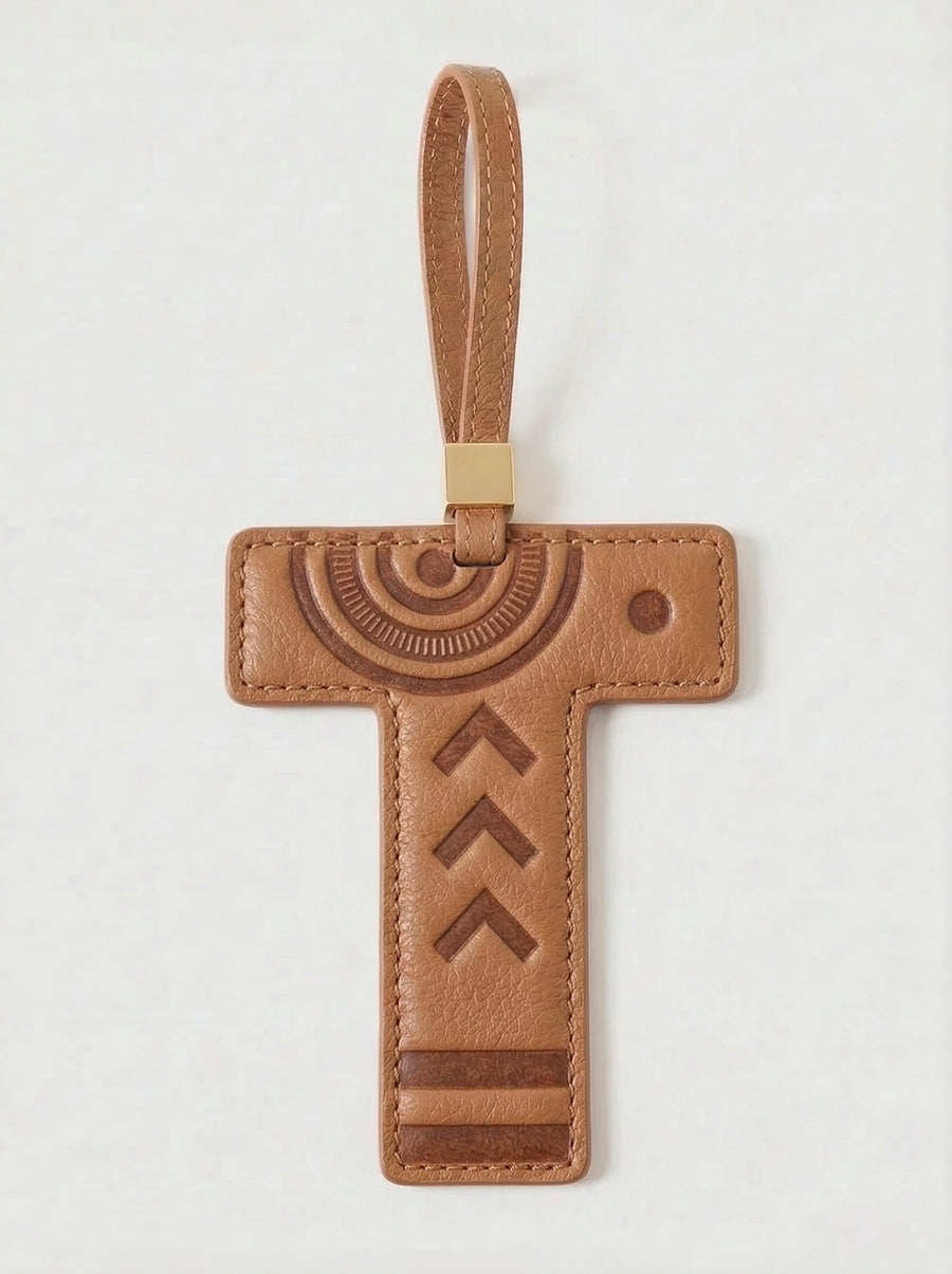 Letter T Leather Charm