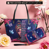 "Imani" Affirmation Leather Tote Bag Deal