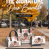 "Zanira" The Signature Duo Bundle - Small Leather Handbag