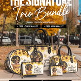 "Zuriya" The Signature Trio Bundle - Small Leather Handbag