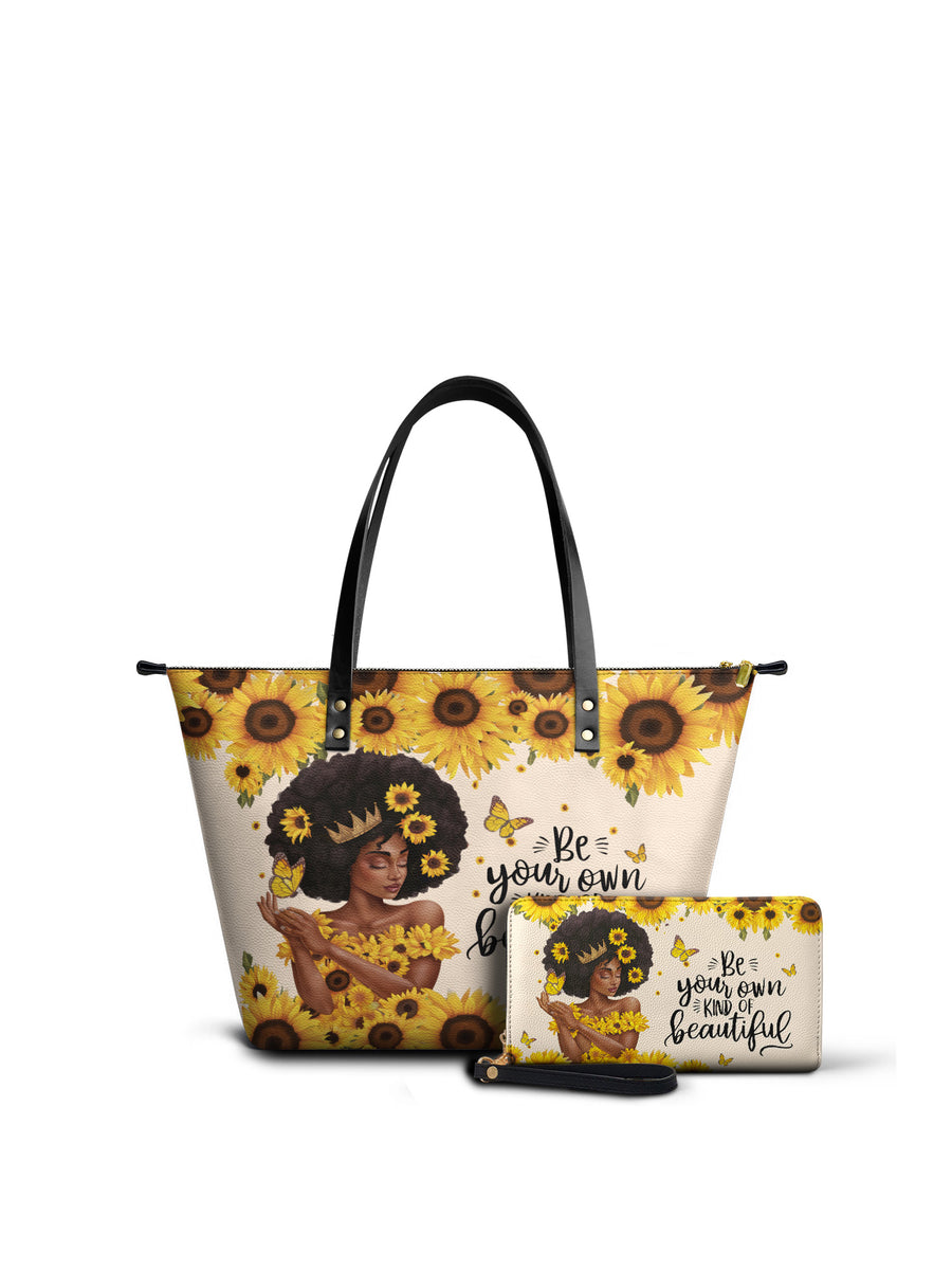 "Zuriya" Leather Tote Bag Matching Set - DD DEAL