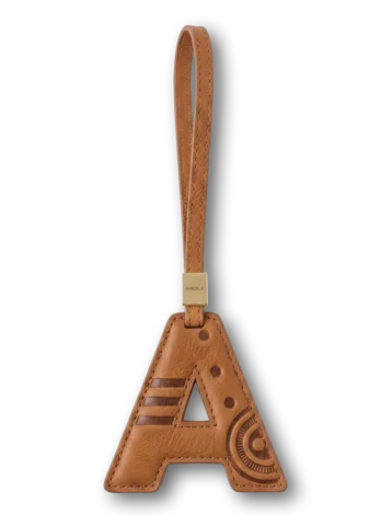Letter A leather charm
